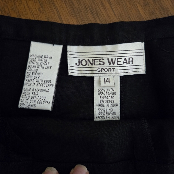 Vintage Jones Wear Mix & MatchWoman's Black Linen Blend Maxi-Skirt Size 14, NWTs - Picture 8 of 11